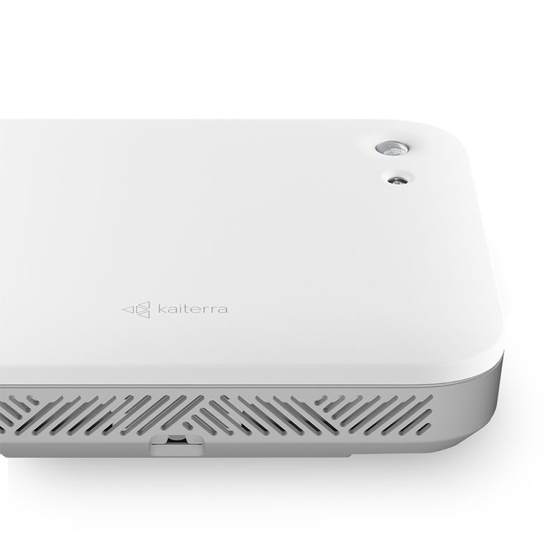 Close-up of a Kaiterra Sensedge Go monitor
